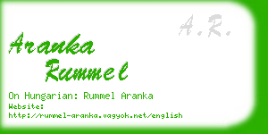 aranka rummel business card